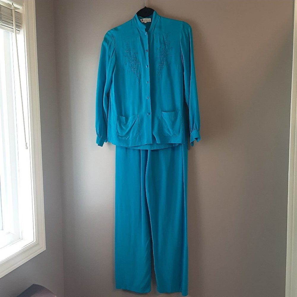 Hand Crafted Blue Pantsuit